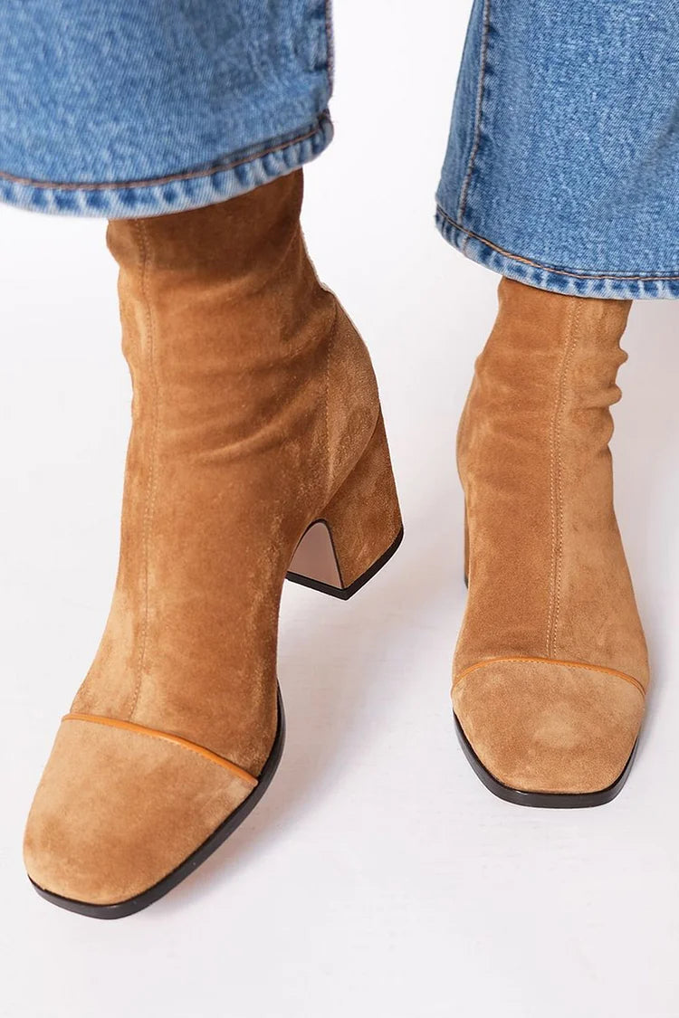 Vivienne™ | Modern Contrast Ankle Boots