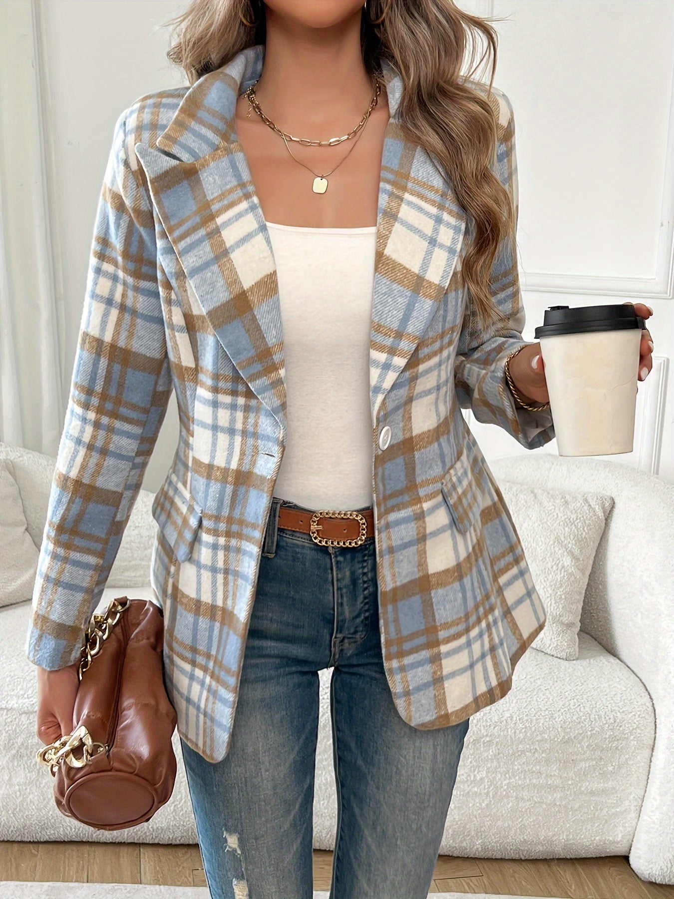 Manon™ | Chic Checked Blazer
