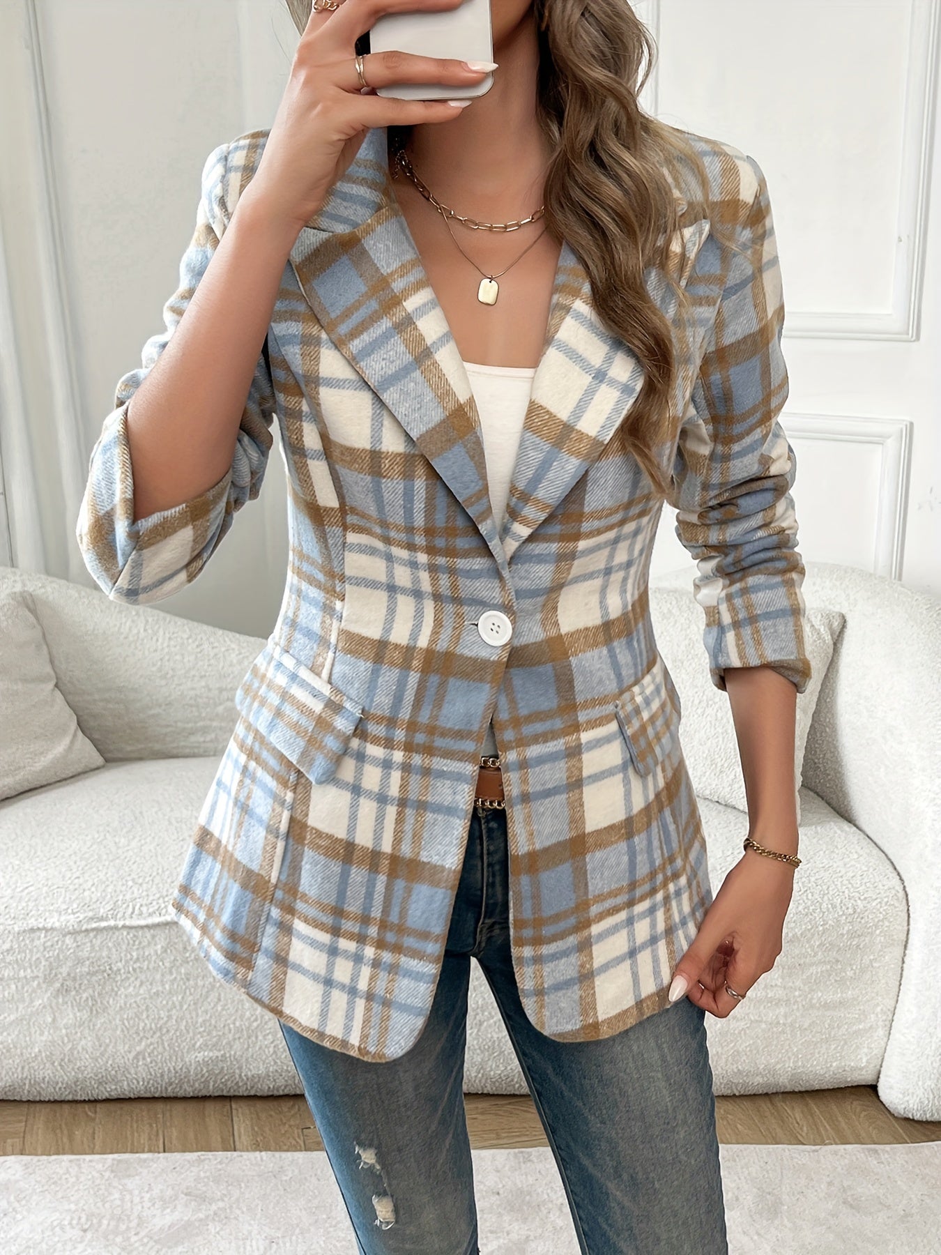 Manon™ | Chic Checked Blazer