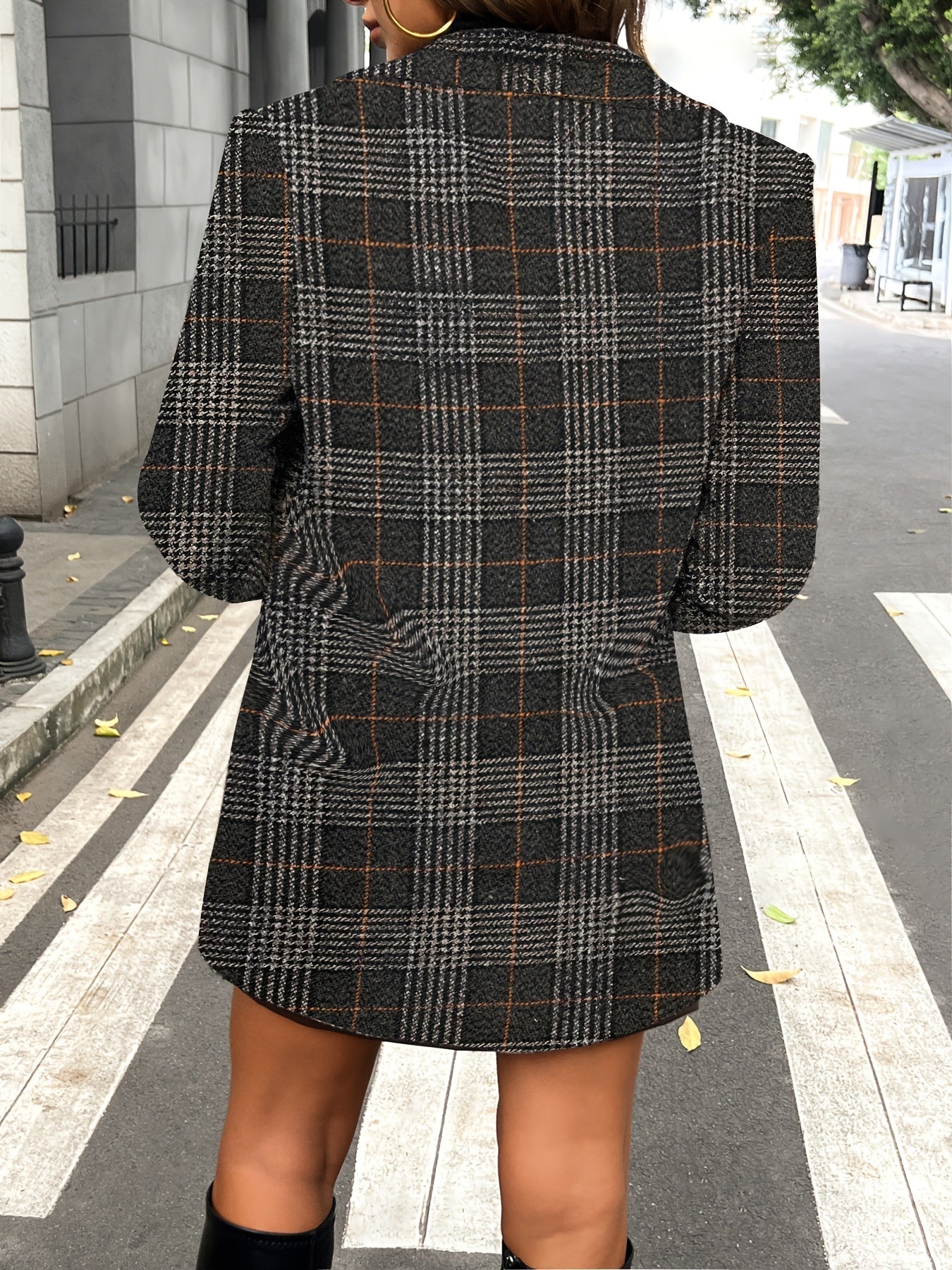 Louna™ | Chic Blazer Prince of Wales Pattern