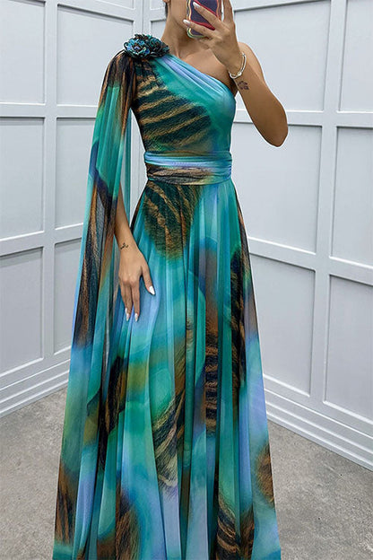 Lilliagirl – Strapless Chiffon Dress with Print