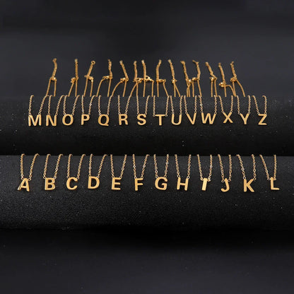 Shining Alphabet Pendant Necklace