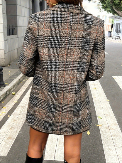 Louna™ | Chic Blazer Prince of Wales Pattern
