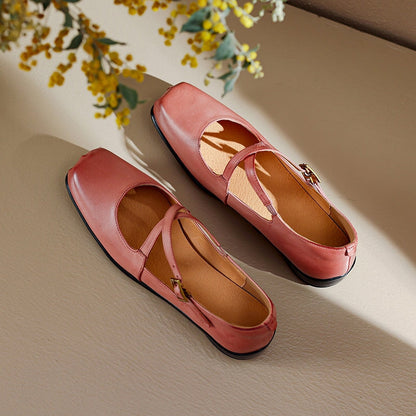 Edith | Leather Mary Janes
