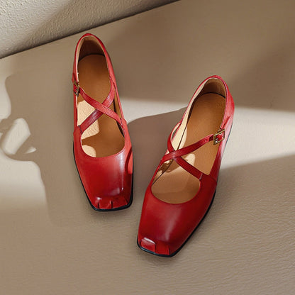 Edith | Leather Mary Janes